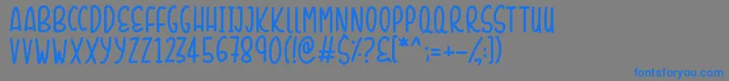 Шрифт SunshineSmiles – синие шрифты на сером фоне