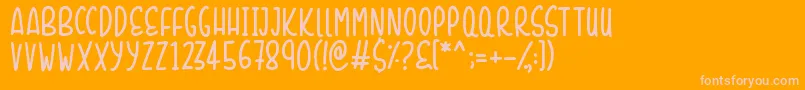 Saiba mais sobre a fonte SunshineSmiles Fonte SunshineSmiles – fontes rosa em um fundo laranja
