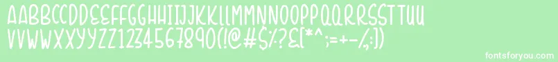 Lisätietoja SunshineSmiles-fontista SunshineSmiles-fontti – valkoiset fontit vihreällä taustalla