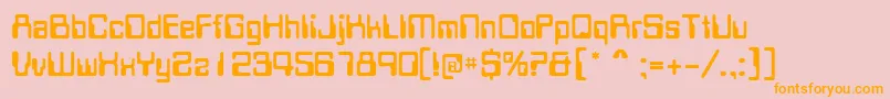 MagcardsskRegular Font – Orange Fonts on Pink Background