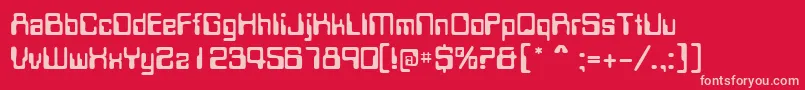 Fonte MagcardsskRegular – fontes rosa em um fundo vermelho