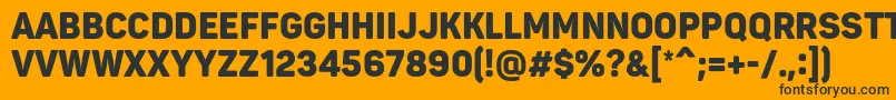 PantonnarrowBlackcaps Font – Black Fonts on Orange Background