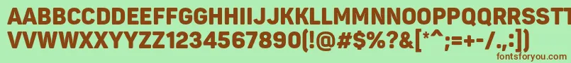 PantonnarrowBlackcaps Font – Brown Fonts on Green Background