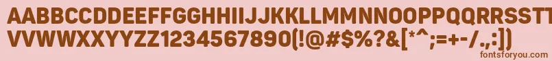 PantonnarrowBlackcaps Font – Brown Fonts on Pink Background