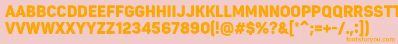 PantonnarrowBlackcaps Font – Orange Fonts on Pink Background