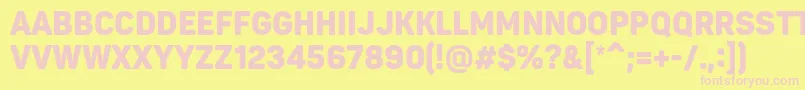 PantonnarrowBlackcaps Font – Pink Fonts on Yellow Background