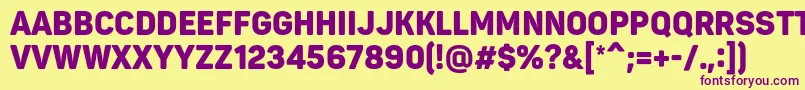 PantonnarrowBlackcaps Font – Purple Fonts on Yellow Background