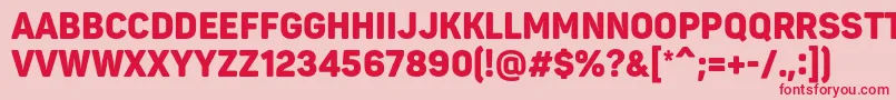PantonnarrowBlackcaps Font – Red Fonts on Pink Background