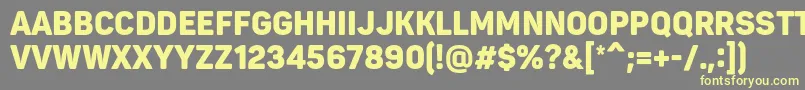 PantonnarrowBlackcaps Font – Yellow Fonts on Gray Background