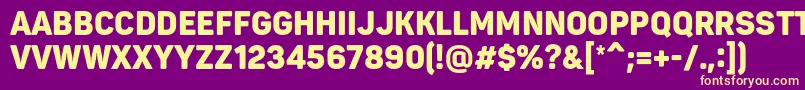 PantonnarrowBlackcaps Font – Yellow Fonts on Purple Background