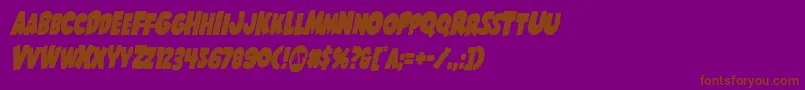 Shablagoocondital Font – Brown Fonts on Purple Background