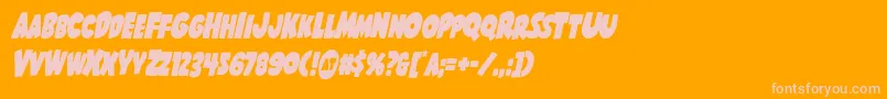 Shablagoocondital Font – Pink Fonts on Orange Background