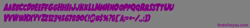 Shablagoocondital Font – Purple Fonts on Gray Background