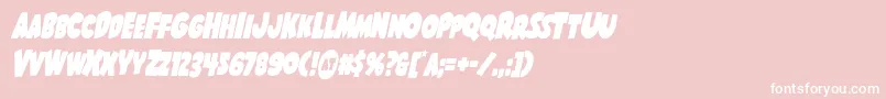 Shablagoocondital Font – White Fonts on Pink Background