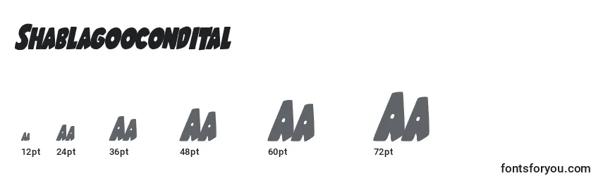 Shablagoocondital Font Sizes