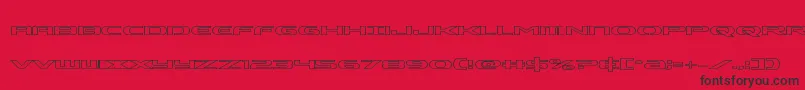 Alphamenout Font – Black Fonts on Red Background