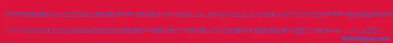 Alphamenout Font – Blue Fonts on Red Background