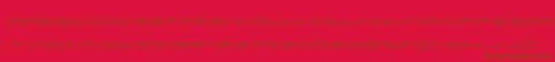 Alphamenout Font – Brown Fonts on Red Background
