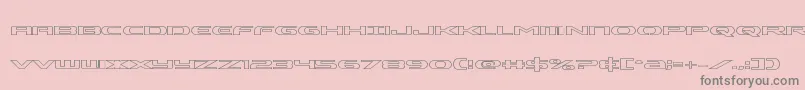 Alphamenout-Schriftart – Graue Schriften auf rosa Hintergrund