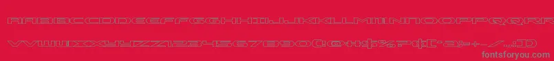 Alphamenout Font – Gray Fonts on Red Background