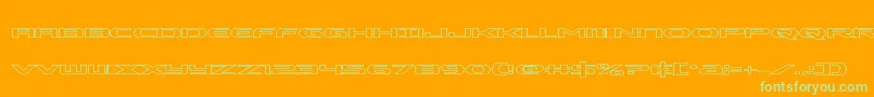 Шрифт Alphamenout – зелёные шрифты на оранжевом фоне