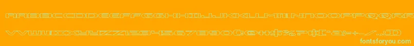 フォントAlphamenout – オレンジの背景に緑のフォント