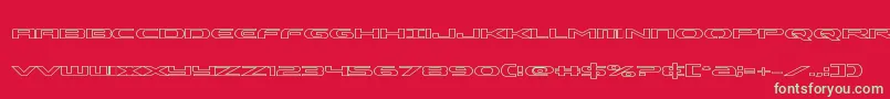 Alphamenout Font – Green Fonts on Red Background