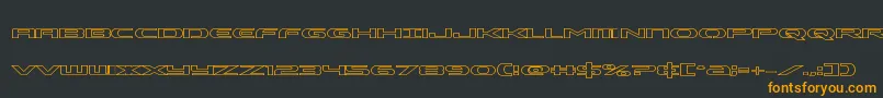 Шрифт Alphamenout – оранжевые шрифты на чёрном фоне