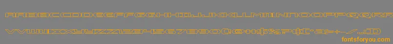 Alphamenout Font – Orange Fonts on Gray Background