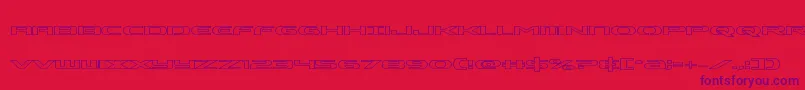 Alphamenout Font – Purple Fonts on Red Background