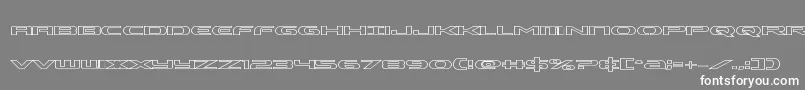 フォントAlphamenout – 灰色の背景に白い文字