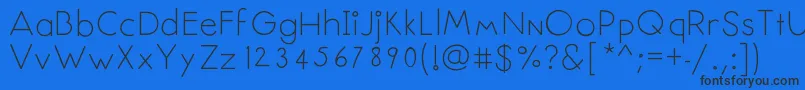 Senseless Font – Black Fonts on Blue Background