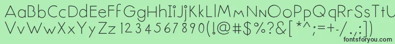 Senseless Font – Black Fonts on Green Background