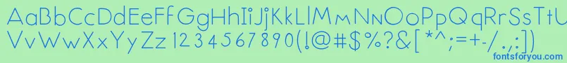 Senseless Font – Blue Fonts on Green Background