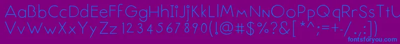 Senseless Font – Blue Fonts on Purple Background
