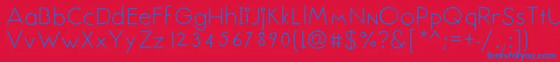 Senseless Font – Blue Fonts on Red Background