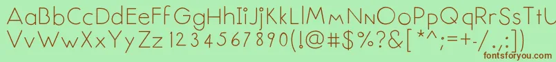 Senseless Font – Brown Fonts on Green Background