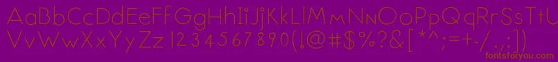 Senseless Font – Brown Fonts on Purple Background