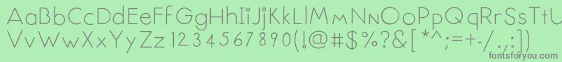 フォントSenseless – 緑の背景に灰色の文字