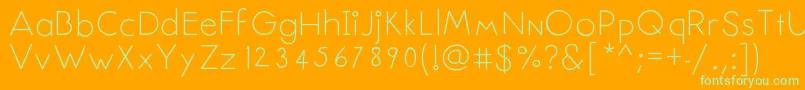 Senseless Font – Green Fonts on Orange Background