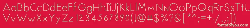 フォントSenseless – 赤い背景に緑の文字