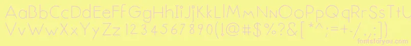 Senseless Font – Pink Fonts on Yellow Background