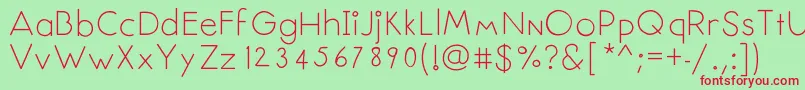 Senseless Font – Red Fonts on Green Background