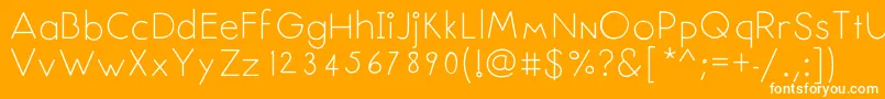 Senseless Font – White Fonts on Orange Background