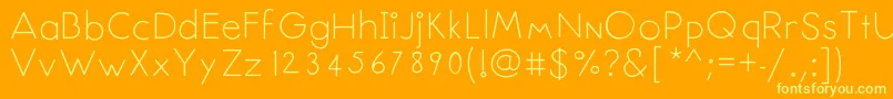 Senseless Font – Yellow Fonts on Orange Background