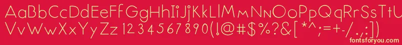 Senseless Font – Yellow Fonts on Red Background