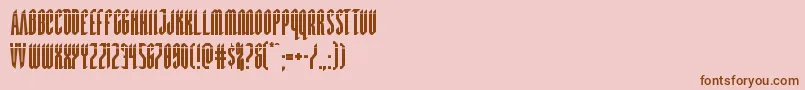 Devilsummonerlaser Font – Brown Fonts on Pink Background