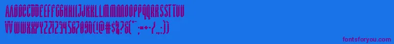 Devilsummonerlaser Font – Purple Fonts on Blue Background