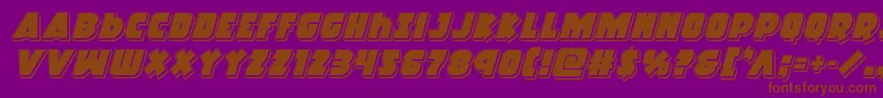 Racketsquadpunchital Font – Brown Fonts on Purple Background