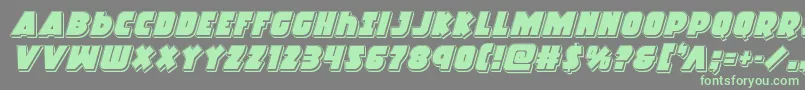 Racketsquadpunchital Font – Green Fonts on Gray Background